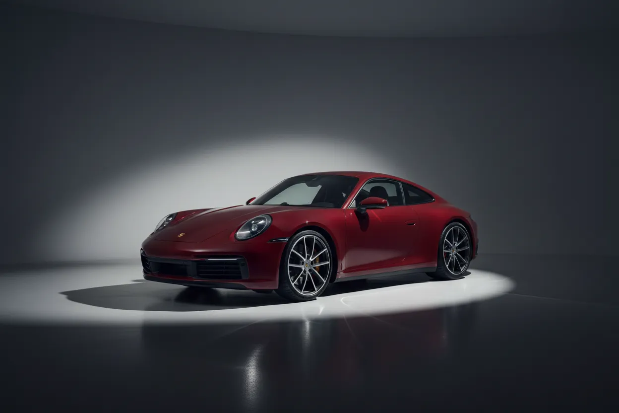 AI-generated video ad preview from a car photo